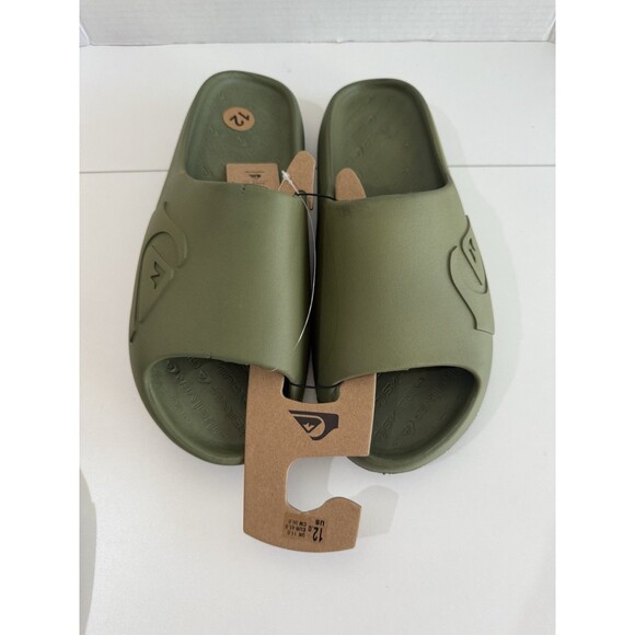 Quiksilver Cloudbreak Green Slides Slippers Sandals Men’s 12 US New Quicksilver - Picture 2 of 12
